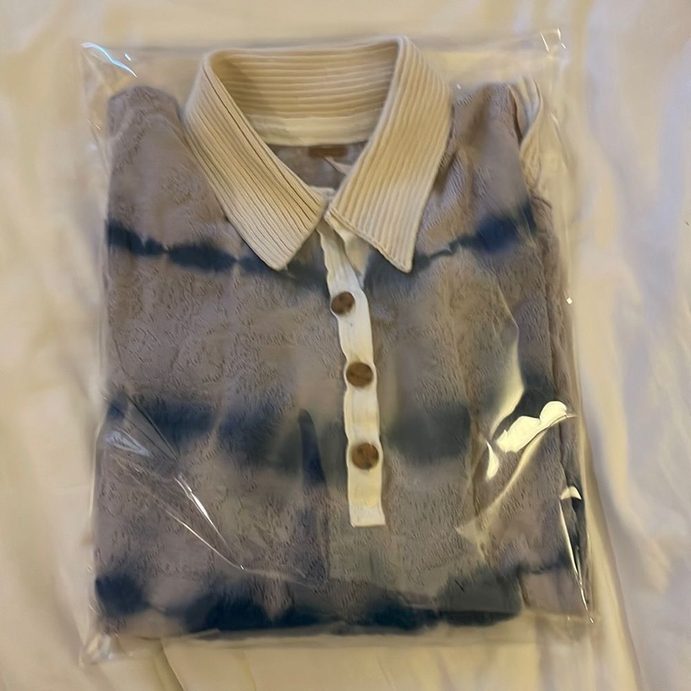 Free People Sunrise Pullover Henley Polo Small - Picture 10 of 10